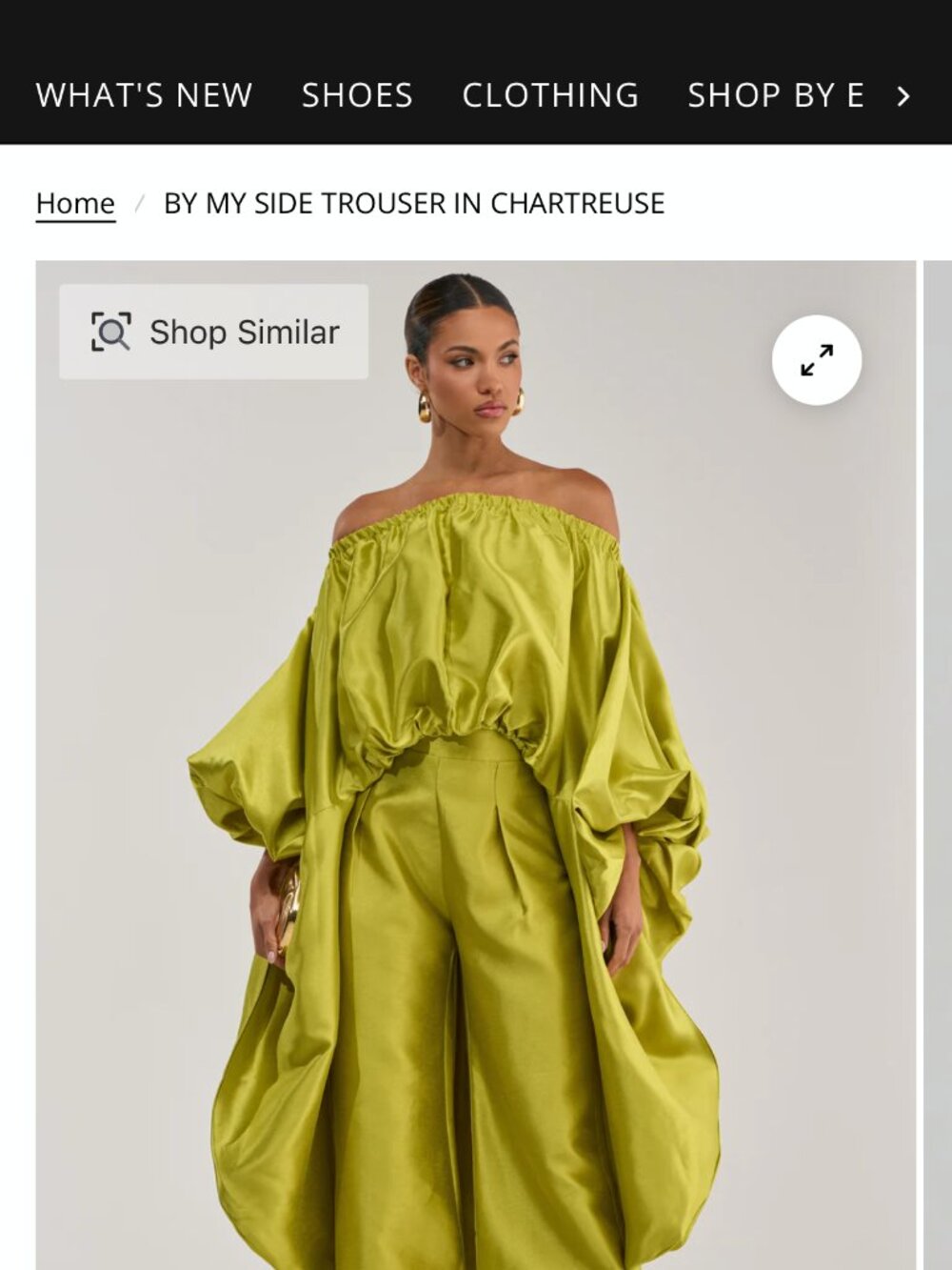 AKIRA BY MY SIDE TROUSER IN CHARTREUSE Size XLXL